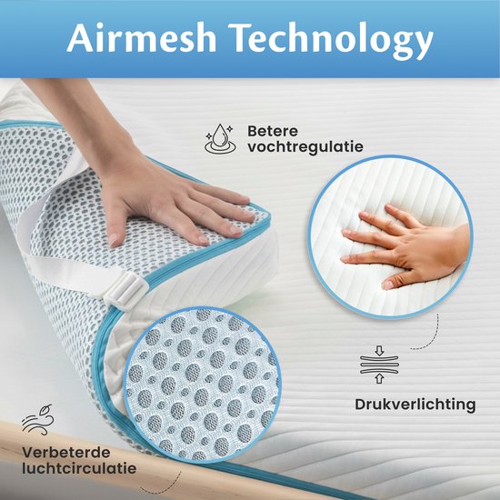 Surmatelas Ella Soft 160 x 200 cm - Surmatelas de 5 cm - Surmatelas en mousse à mémoire de forme - Dureté douce