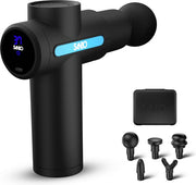 Sanbo Massage Gun Mini Gen 2 - Avec 5 accessoires et 6 étapes - Appareil de massage sportif et relaxant - Pistolet de massage - Professionnel - Noir