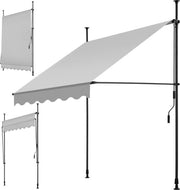 tectake Pare-soleil réglable - Pare-soleil - 150 x 180 cm - Gris clair