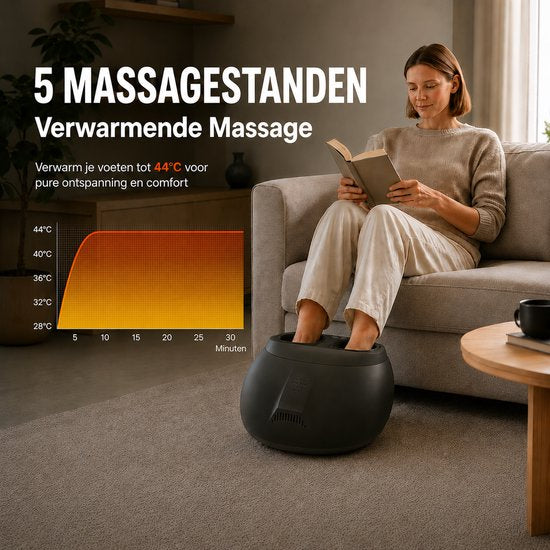Appareil de massage des pieds Northwall - Massage des pieds Shiatsu avec compression d'air et chaleur infrarouge - Pour une meilleure circulation sanguine, la détente et la récupération - Télécommande incluse