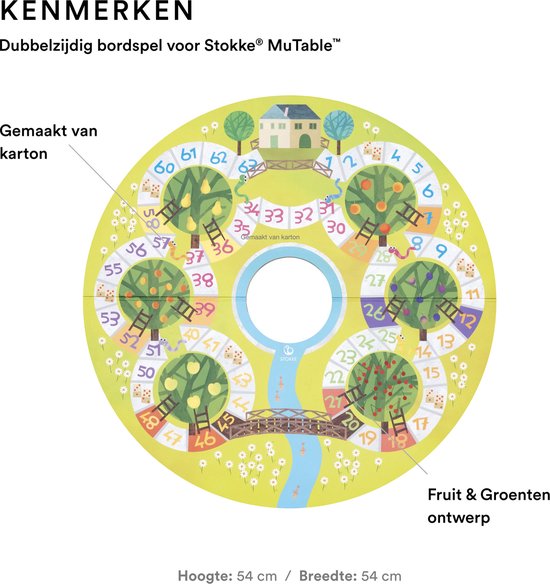 Tableau d'activités Stokke® MUtable™ V2 - Fruits et légumes