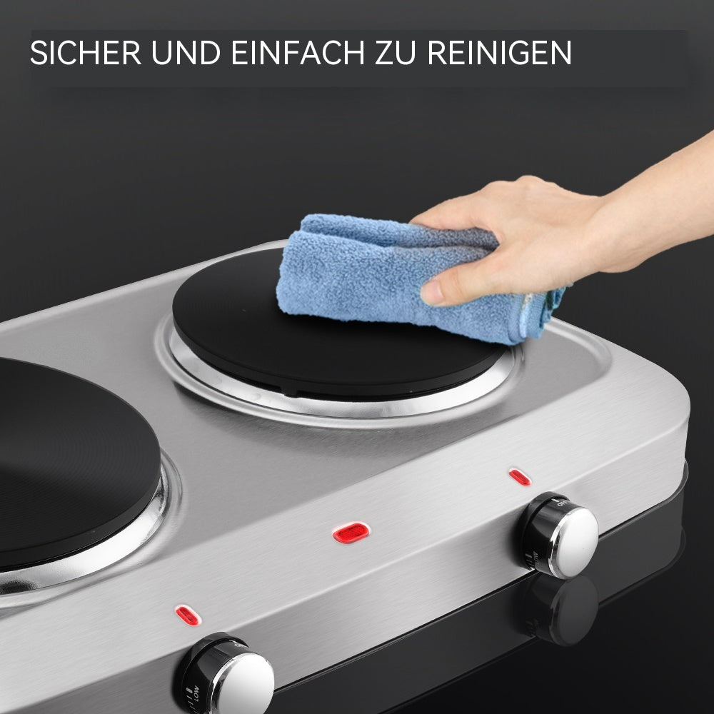 Plaque de cuisson électrique double DSP KD4057 - 2 500 W