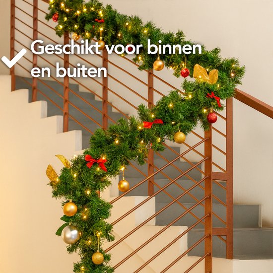 Nordlandia guirlande lumineuse - Minuterie - Décoration de Noël - 270 cm - Guirlande de Noël - Décoration de Noël - 35 LED - Prise de courant