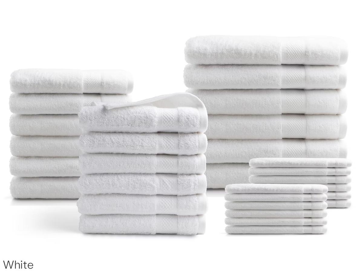 Ensemble de linge de bain DoubleDry, collection Hôtel - 30 pièces - 500 g/m² - Bordeaux