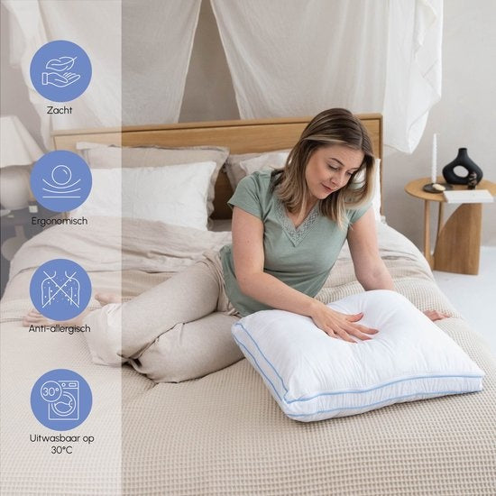 Calmzy Oreiller réglable - oreiller chambre à coucher - oreiller cervical - oreiller 50x60 - oreiller dormeur latéral