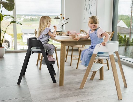 Chaise haute Stokke Steps - Blanc naturel