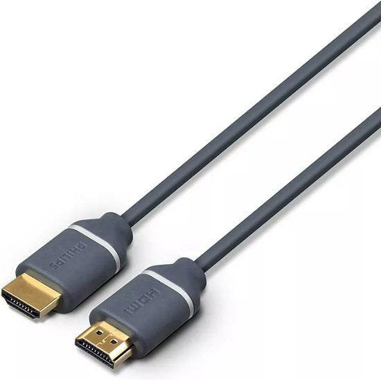 Cable HMDI - Philips - SWV5610G - 1,5 M - HDMI vers HDMI - 4K et UHD 2160p - Gris