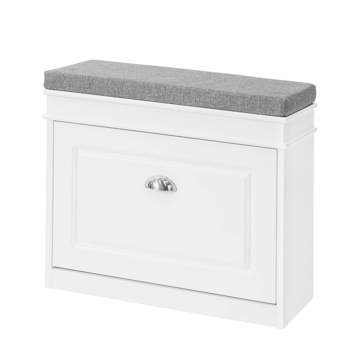 SoBuy FSR82-K-W Meuble à chaussures Meuble à chaussures avec assise rembourrée et banc à chaussures rembourré