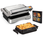Tefal OptiGrill 4-en-1 GC774D - Gril de table intelligent - Plateau de cuisson inclus - 9 programmes automatiques - Indicateur de cuisson - 2100 W