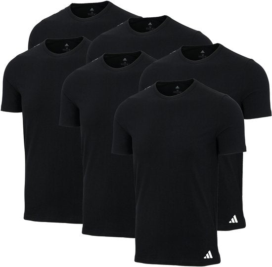 T-shirt à col rond adidas Sportswear, lot de 2 - Active Flex Cotton - Sous-vêtements pour hommes - 2 x noir