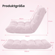 Coast Floor Chair - Dossier réglable - Rembourré - Capacité de charge 90Kg - 105 x 56 x 15 cm - Rose clair
