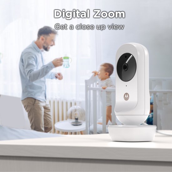 Motorola Nursery VM35-2 - Babyphone avec écran divisé de 5 pouces et 2 caméras - Vision nocturne - Microphone intégré