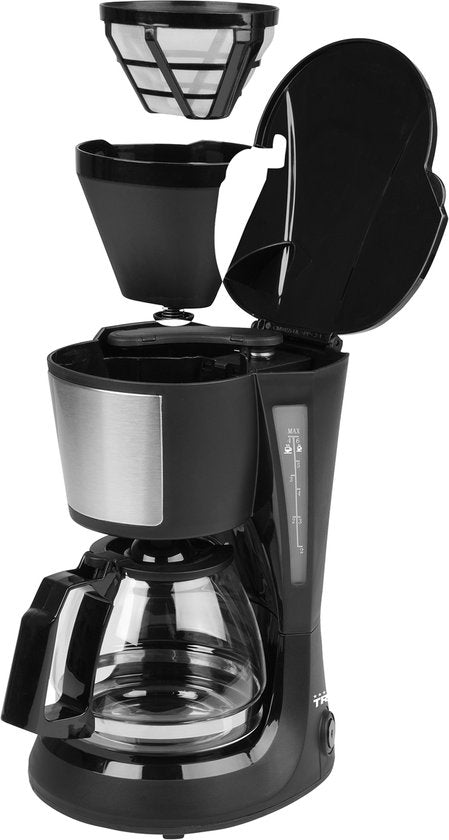 Cafetière à filtre Tristar 600 W - CM-1281 - 0,75 L, 6 tasses - Adaptée au camping - Noire
