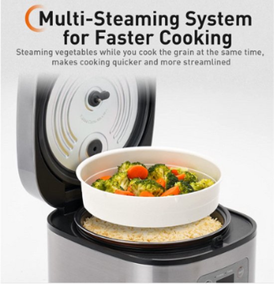 Joyoung - Cuiseur à riz/cuiseur vapeur multifonction 4 L - Appareil de cuisine domestique intelligent et automatique - Cuisinière - Cuisson électrique - Appareil électroménager - Acier inoxydable