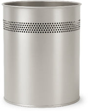BRASQ Trashcan Metal Office/Home Use - Poubelle - Corbeille à papier - Rond - Poubelles - Argent 15 litres