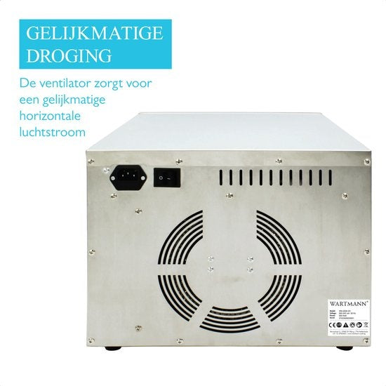 Déshydrateur alimentaire Wartmann 2206 DH, four de séchage, déshydrateur, acier inoxydable, 6 couches.