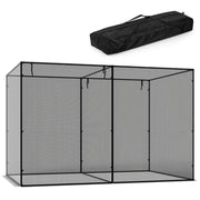 Tente pour plantes Coast - Armature métallique - Filet anti-insectes - Avec sac de transport - 310 x 200 x 200 cm - Noir