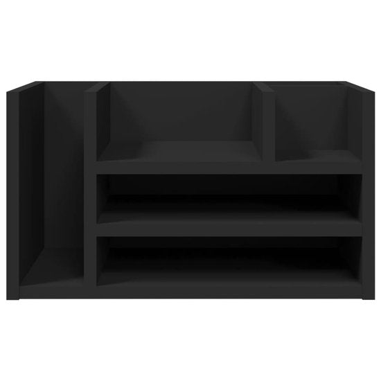 vidaXL - Bureau - rangement - 44,5 x 24 x 25 cm - bois traité - noir