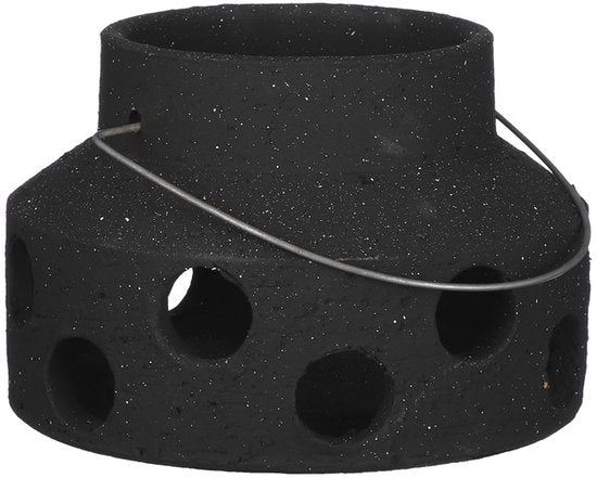 Lanterne Pietra de Mica Decorations - H 16 x Ø 25 cm - Anthracite