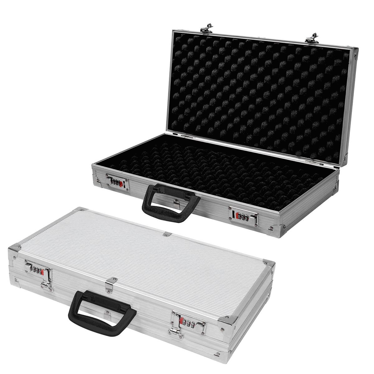 Mallette pour fusil Coast - cadre en aluminium - avec serrures à combinaison - argent 47 x 25 x 8,5 cm