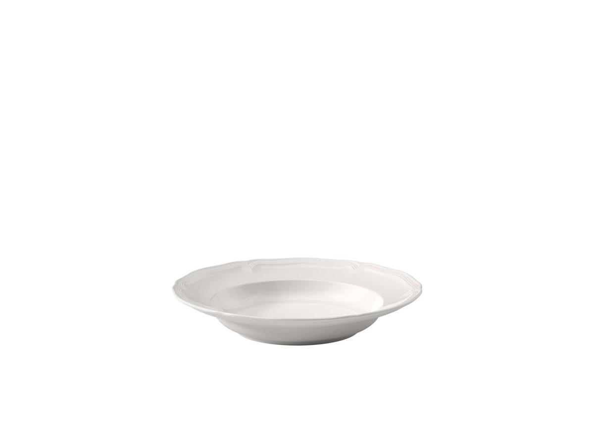 Assiette creuse Villeroy & Boch Manoir - Porcelaine haut de gamme - Ø 23 cm - Lot de 6 - Blanc