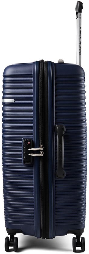 Valise à roulettes American Tourister Liftoff 4 roues, 67 cm, avec rabat d'extension - Valise rigide - Cadenas TSA - bleu nuit