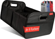HELDENWERK sac de coffre pliable et stable - sac de rangement de coffre pour un rangement pratique - coffre de voiture pliable, coffre de coffre (noir)