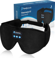 PurelyGoods® Masque de sommeil Bluetooth 5.3 - Masque de sommeil pour les yeux - 3D - 100% occultant - pour femmes et hommes