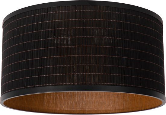 Lucide TAGALOG - Plafonnier - Ø 40 cm - 1xE27 - Noir - Japandi