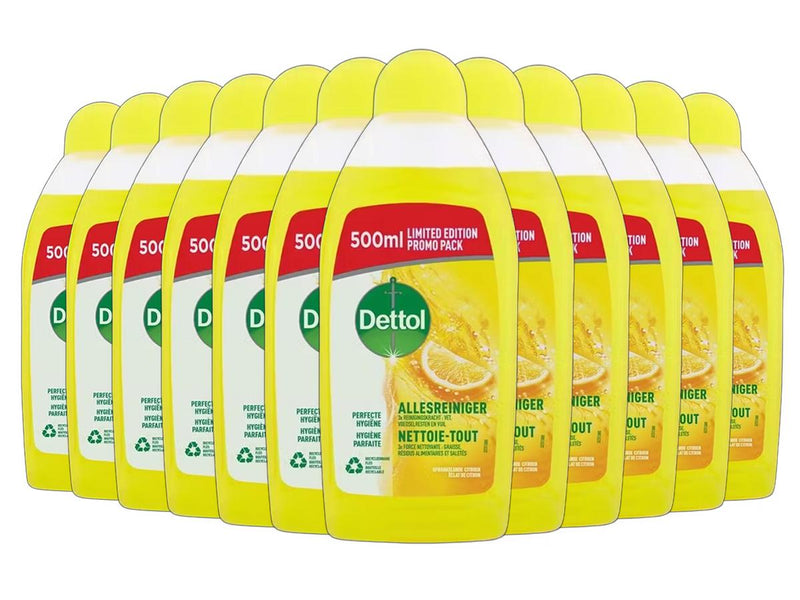 Nettoyant multi-usages Dettol aux agrumes - Puissant dégraissant - Parfum frais d'agrumes - 12 x 500 ml