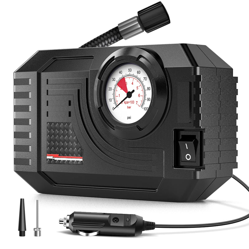 Mini-pompe à pneus numérique Carsun - Compresseur portable - 9,5 × 15 × 5 cm - Noir