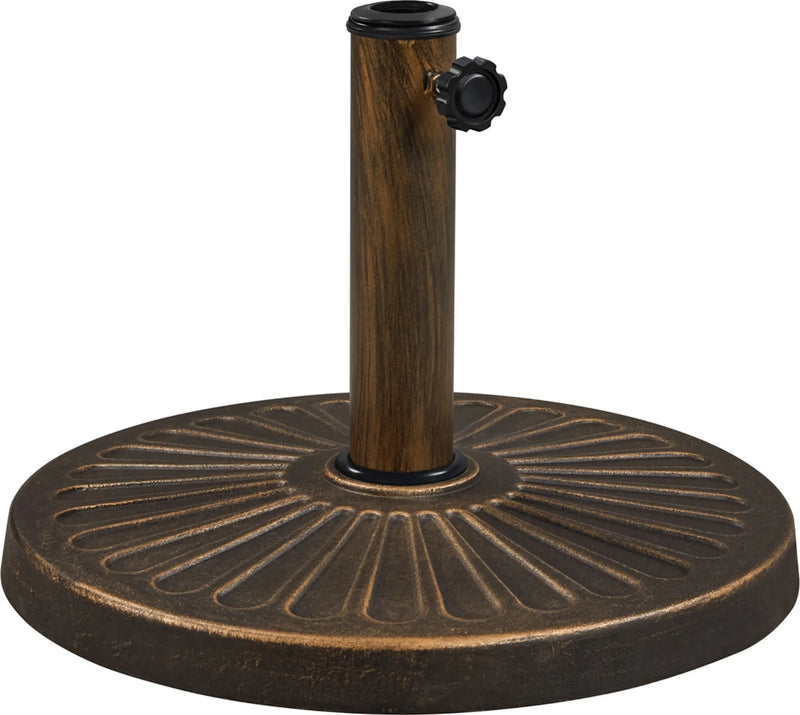 Yaheetech Pied de parasol rond 10 kg - Pour mâts de parasol de Ø 38/48 mm - 44,5 x 44,5 x 32 cm - Bronze