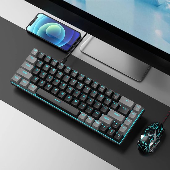 MageGee MK-BOX - Clavier mécanique - Clavier gaming - Clavier - Filaire - Commutateurs rouges