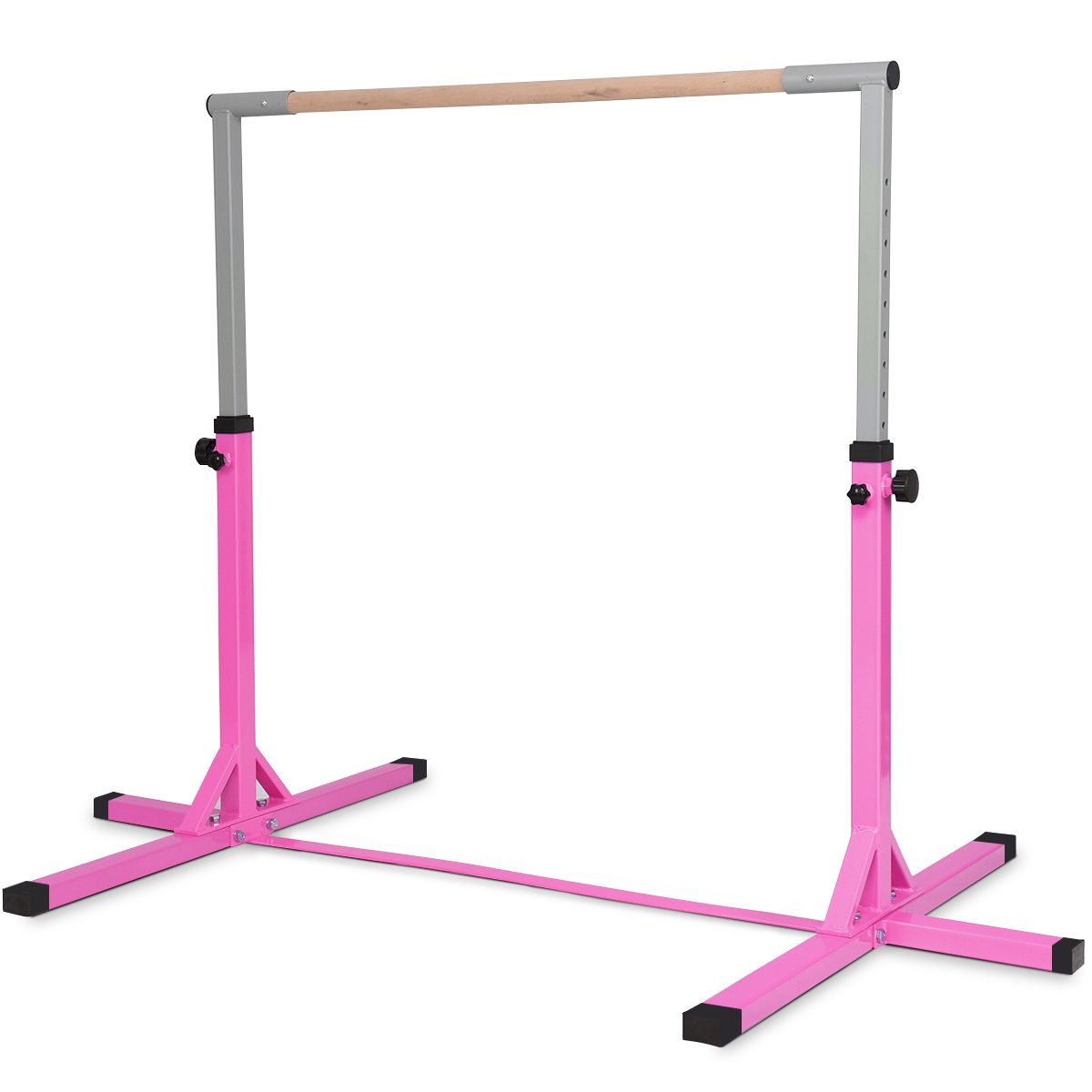 Barre de gymnastique Coast pour enfants - réglable en hauteur - en acier robuste - rose