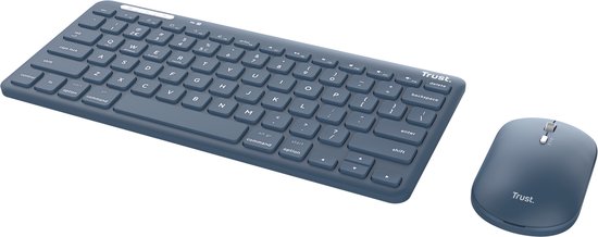 Trust Lyra - Clavier et souris sans fil - Multi-connect - Qwerty US - Bleu