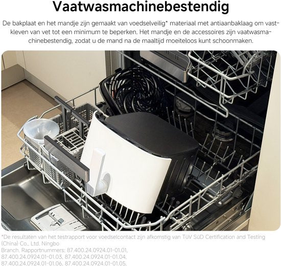 Friteuse à air chaud Xiaomi XL 6,5 L – 220 °C – Pour 500 g de frites – Noir