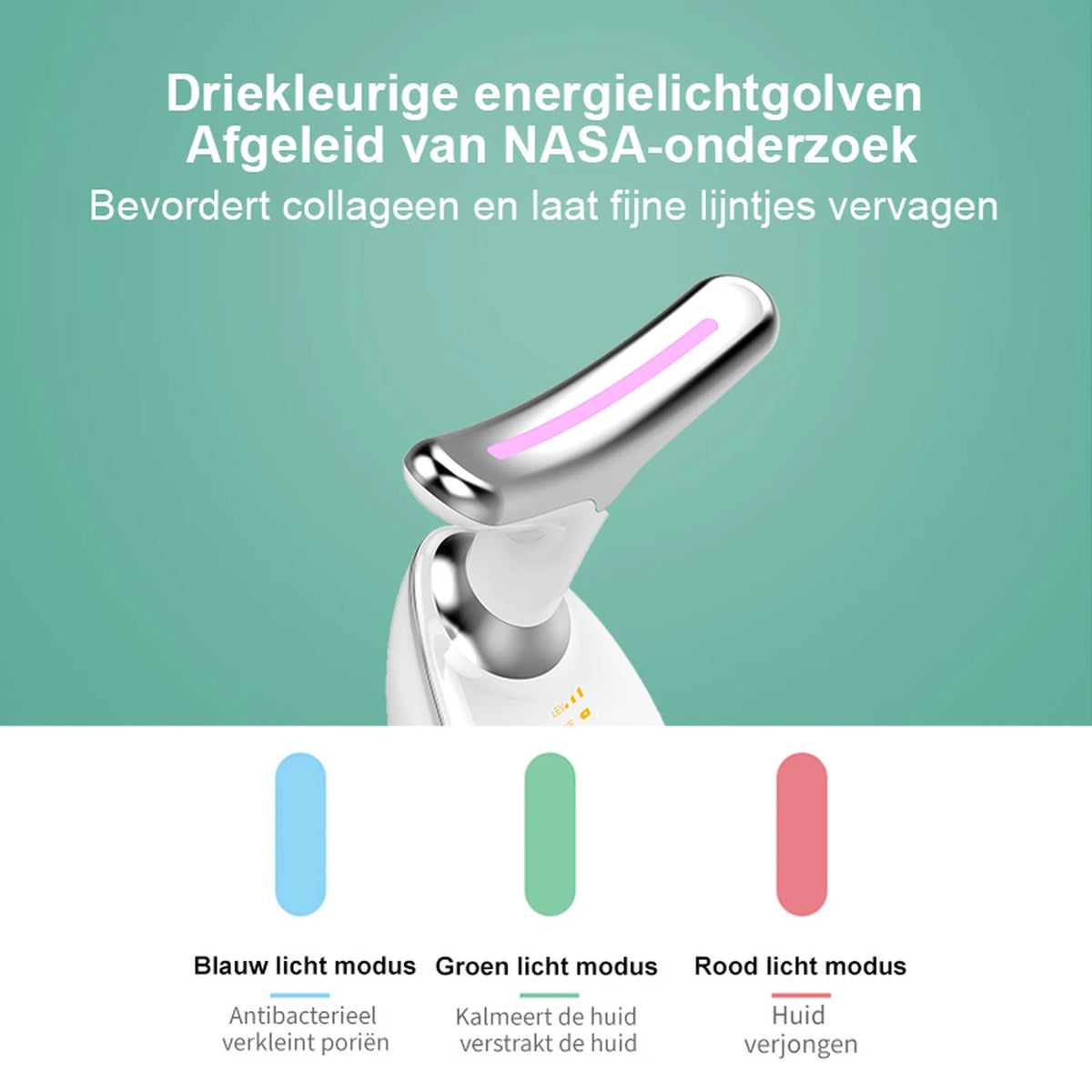 Appareil de massage pour la nuque Sunluxy ES-1081 – Micro-courant EMS, lumière LED 7 couleurs et fonction chauffante à 45 °C – Soins du visage et de la nuque – 16,2 x 13,2 x 5,8 cm