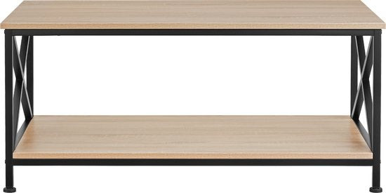 tectake® - Table basse table d'appoint Pittsburgh industriel brun clair - 100 x 55 x 45,5 cm - 404438