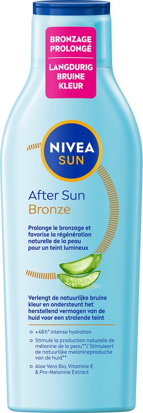 NIVEA SUN Lotion hydratante après-soleil Bronze - Hydrate, apaise et fait bronzer - À l'aloe vera et à l'extrait de pro-mélanine - 200 ml