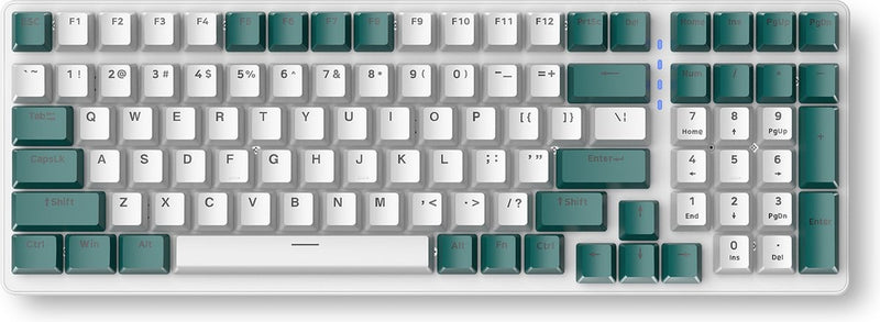 Clavier de jeu mécanique Fuegobird K3, 100 touches, QWERTY, Clavier mécanique rétroéclairé RVB, Vert