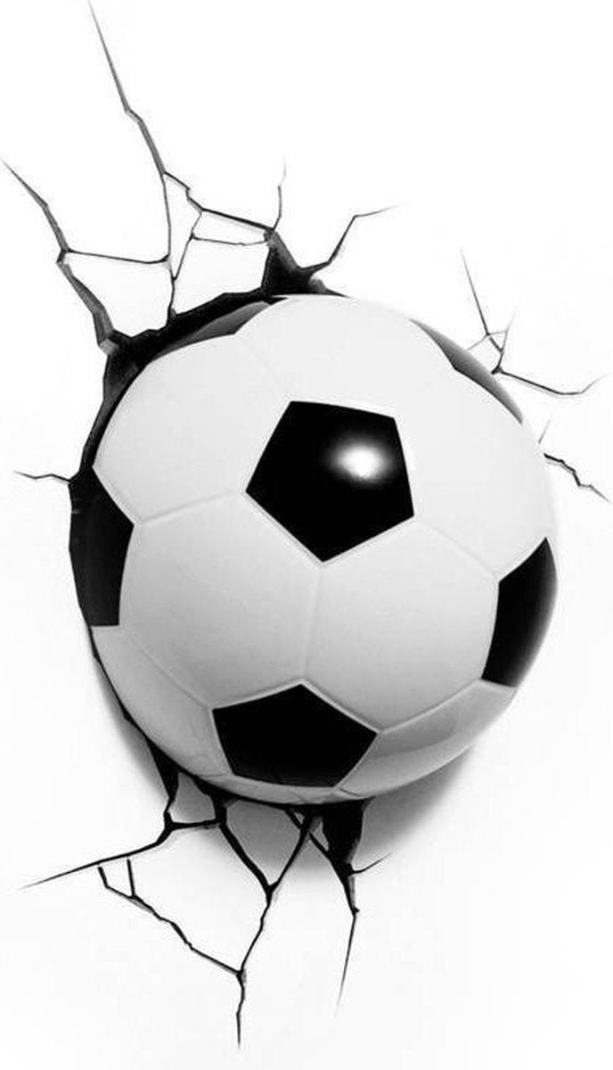 Gadgy Football Veilleuse Enfants - Veilleuse murale Chambre d'enfant avec autocollant mural - Fonction minuterie - Lampe murale LED alimentée par piles
