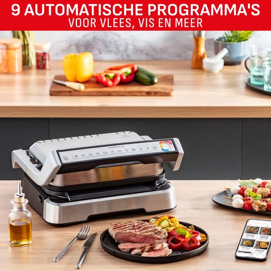 Tefal OptiGrill 2-en-1 GC772D - Gril de table - Gril et barbecue intelligents