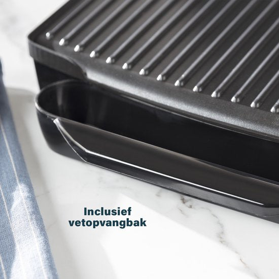Princess Panini Grill 112415 - Grand grill à contact 30 x 24 cm - Appareil à croque-monsieur - Appareil à grill - 2 000 W - Couvercle supérieur coulissant - « Meilleur achat » selon le guide des consommateurs d'octobre 2025