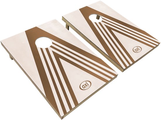Ensemble de cornhole AXI Plus avec 2 planches de 91 x 60 cm – Jeu de lancer de sacs compact pour l'extérieur et l'intérieur – Comprend 8 sacs de cornhole et un sac de transport – Planche de cornhole en bois avec pieds rabattables – Jeu de jardin pour enfa