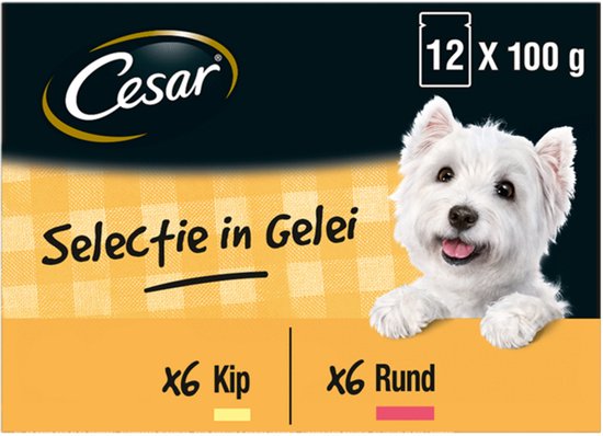 Lot de paté Cesar pour chiens adultes - Croquettes pour chien - 12 pièces