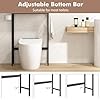 COSTWAY Armoire de toilette indépendante - avec compartiments de rangement, portes et crochets - 63 x 23 x 165,5 cm - blanc