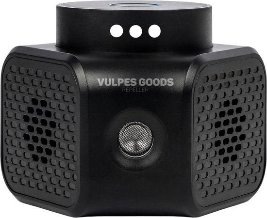 Vulpes Goods® Repellent - Répulsif pour souris - Répulsif à ultrasons - Répulsif pour l'intérieur - Répulsif pour rats - Contrôle des souris - 360 degrés & 4 modes - Répulsif pour nuisibles - PRO Black