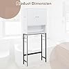 COSTWAY Armoire de toilette indépendante - avec compartiments de rangement, portes et crochets - 63 x 23 x 165,5 cm - blanc