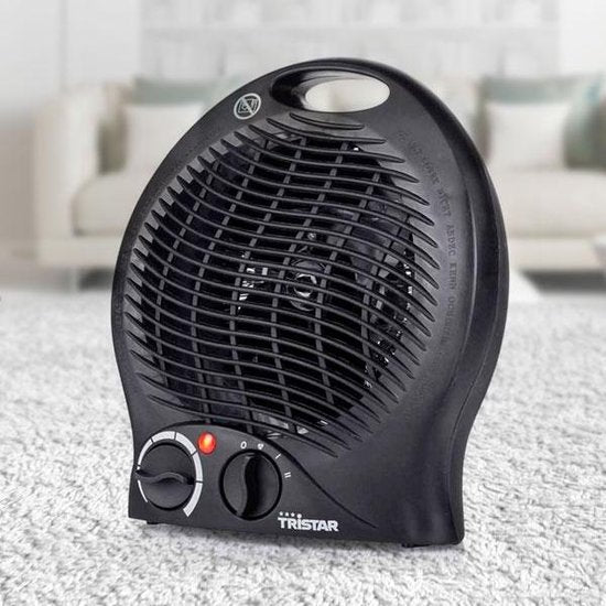 Radiateur de camping électrique Tristar KA-5037 - Radiateur soufflant - 2 niveaux de chaleur 1000|2000 watts - Pour les petits espaces - Noir