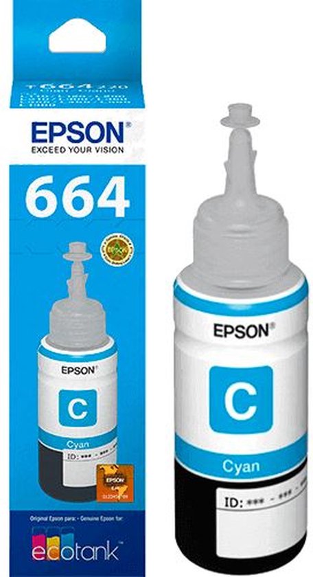 Flacon d'encre cyan pour Epson T6642 EcoTank